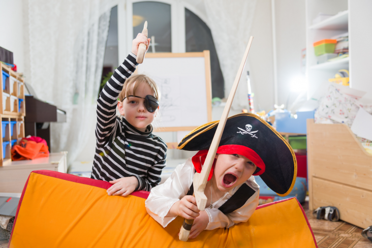 Children dressed up as pirates 