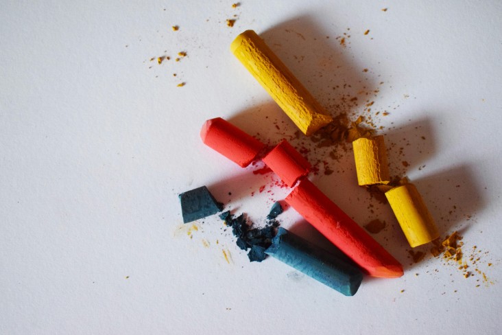 Broken chalk
