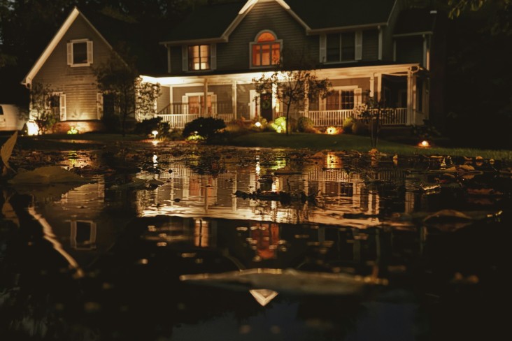 Flooded house