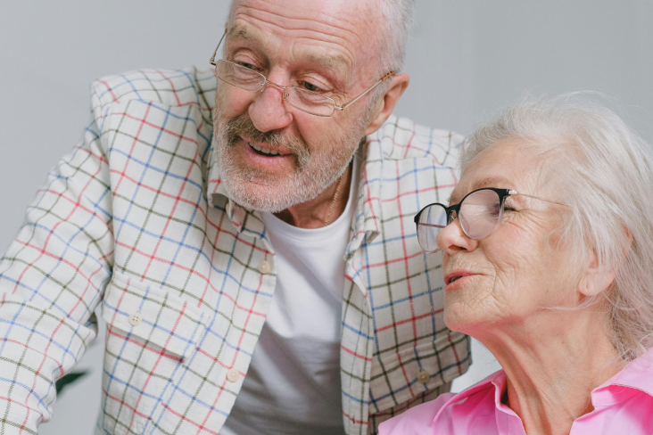 Older couple on computer